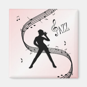 Imán Jazz Dance Pink Music Magnet