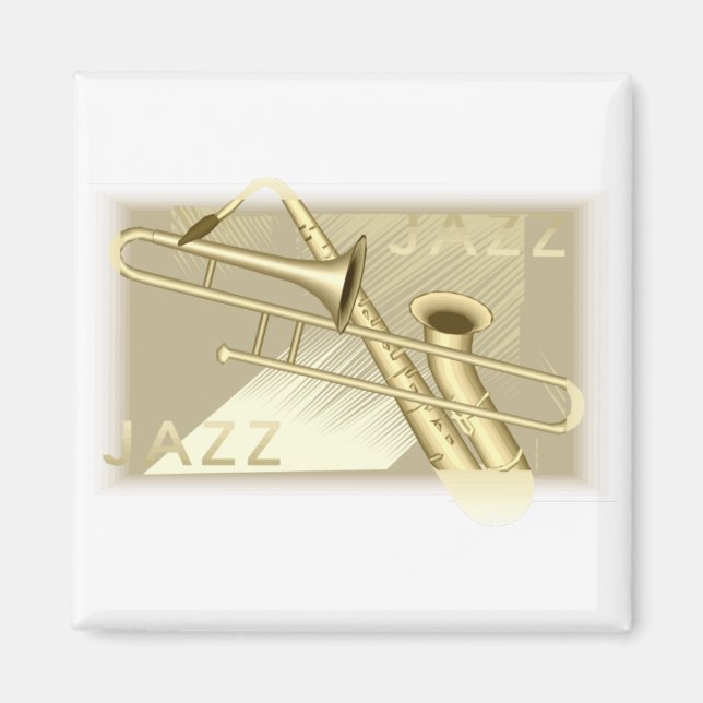 Imán Jazz Saxaphone y Trombone (Frente)