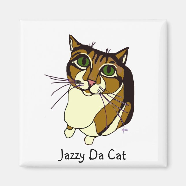 Imán Jazzy Da Cat Sq Magnet (Frente)