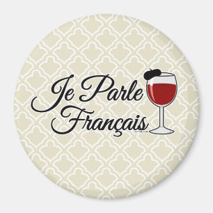 Imán Je Parle Francais hablo la boina francesa de la
