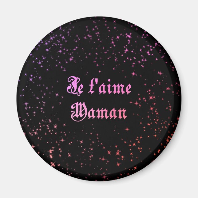 Imán Je t'aime Maman, Día de la Madre (Frente)