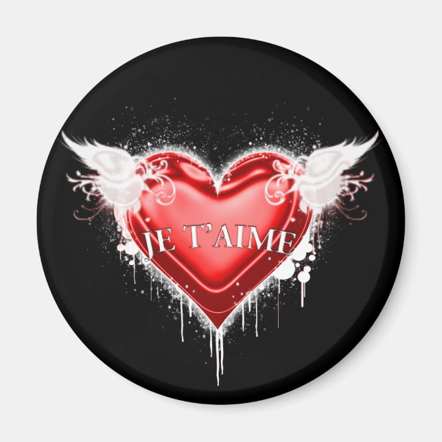 Imán Je t'aime (Te amo) (Frente)