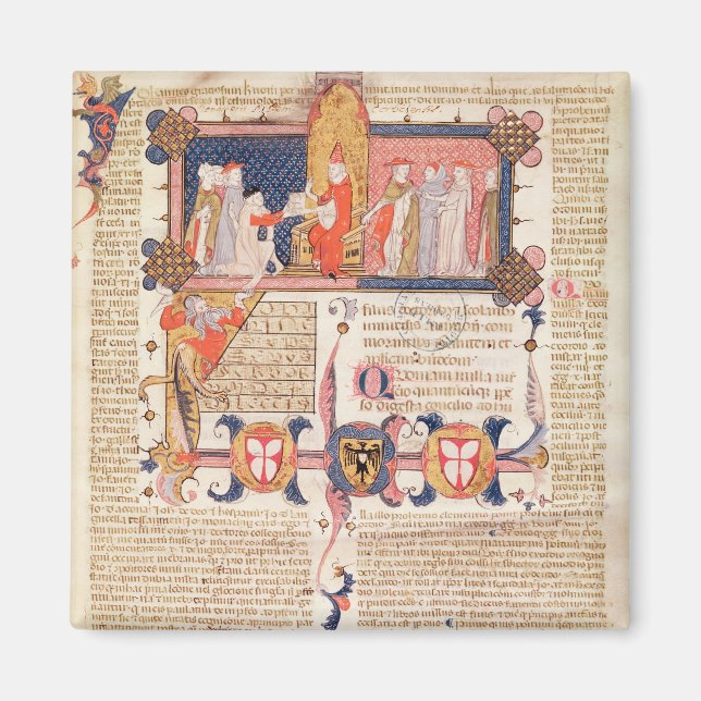 Imán Jean Andre presentando su trabajo al Papa Clement  (Frente)