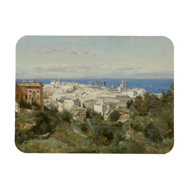 Imán Jean-Baptiste-Camille Corot - Vista de Génova (Horizontal)