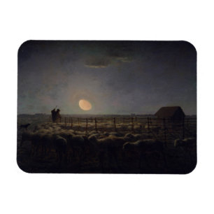 Imán Jean-Francois Millet - Sheepfold, luna 1860