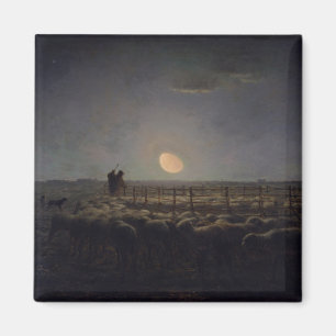 Imán Jean-Francois Millet - Sheepfold, luna 1860