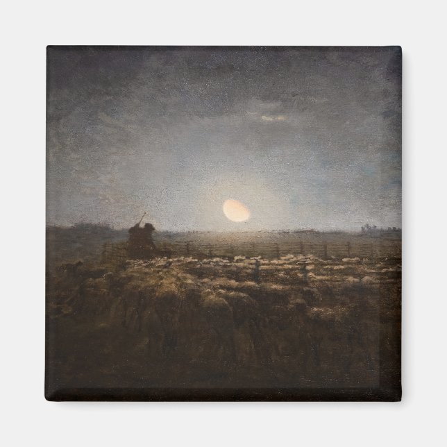 Imán Jean-Francois Millet - Sheepfold, luna 1872 (Frente)