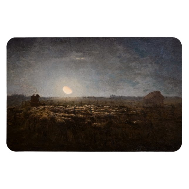 Imán Jean-Francois Millet - Sheepfold, luna 1872 (Horizontal)