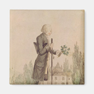 Imán Jean-Jacques Rousseau que recolecta las hierbas