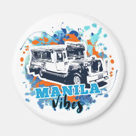 Imán Jeepney Manila Vibes Blue Naranja