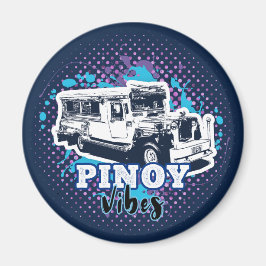 Imán Jeepney Pinoy Vibes Blue Pink