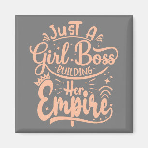 Imán Jefe chica construyendo su arte de palabra imperia