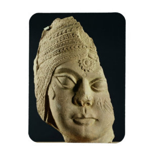 Imán Jefe de piedra arenisca roja de Yakshi, Bharhut,