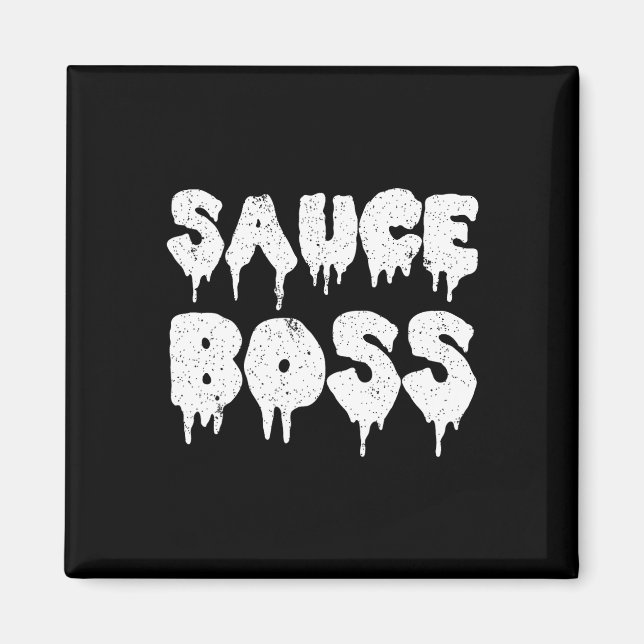 Imán Jefe de Salsa Chef Bbq Cocina Comida Humorística  (Frente)