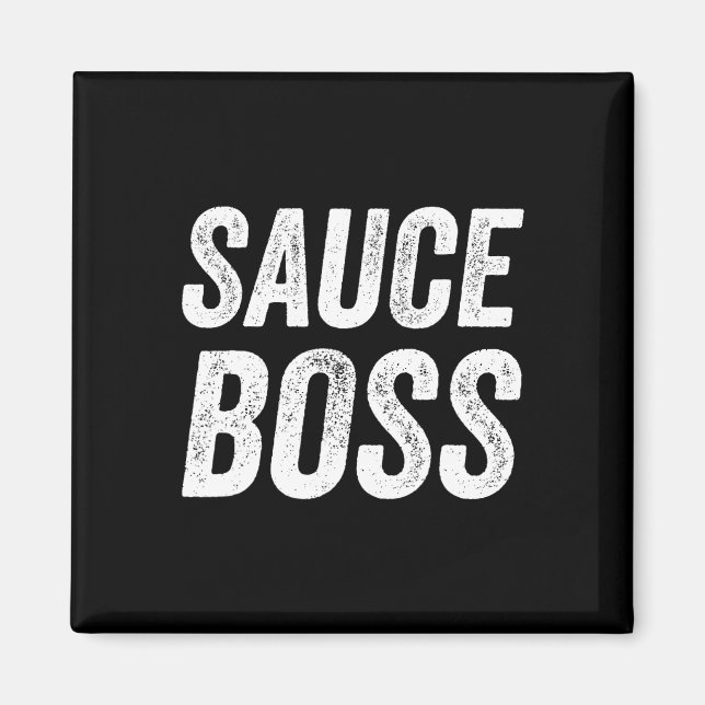 Imán Jefe de Salsa Chef Bbq Cocina Comida Humorísticaa  (Frente)