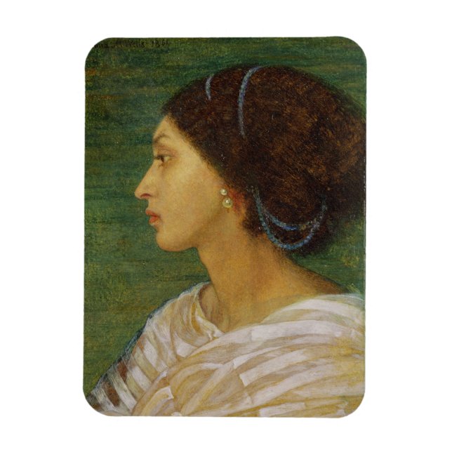 Imán Jefe de una mujer mulata, 1861 (aceite sobre papel (Vertical)