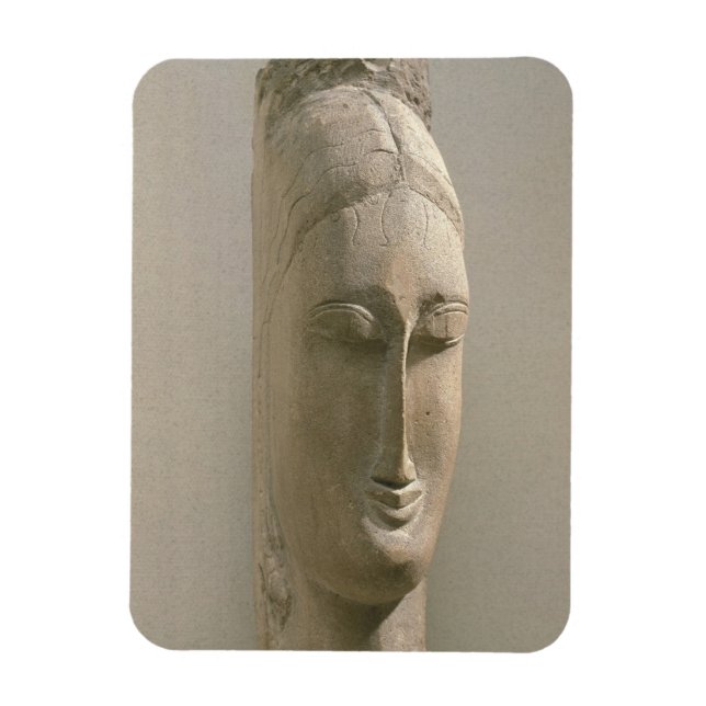 Imán Jefe de una mujer (piedra) (Vertical)