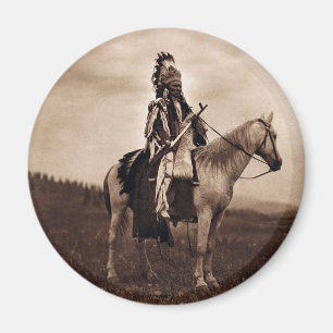 Imán Jefe indio de la guerra del vintage
