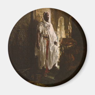 Imán Jefe moro pintura de arte africano retrato