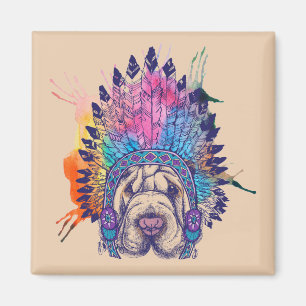 Imán Jefe nativo indio de Sharpei
