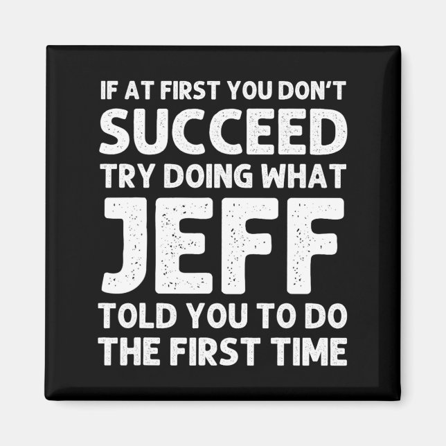 Imán Jeff Gift Name D Birthday Funny Christm  (Frente)