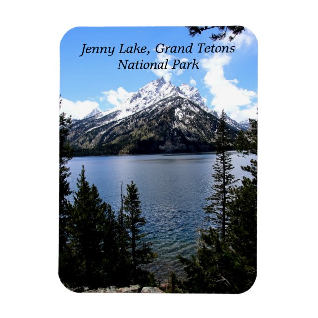 Imán Jenny Lake Grand Tetons Flexible Photo Magnet (Vertical)