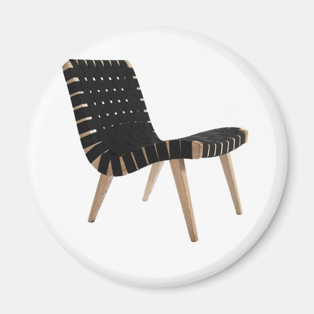 Imán JENS RISOM por Knoll MidCentury Modern Strap Chair (Frente)