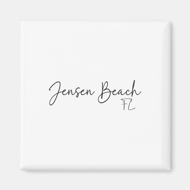 Imán Jensen Beach Florida Retro Ca (Frente)