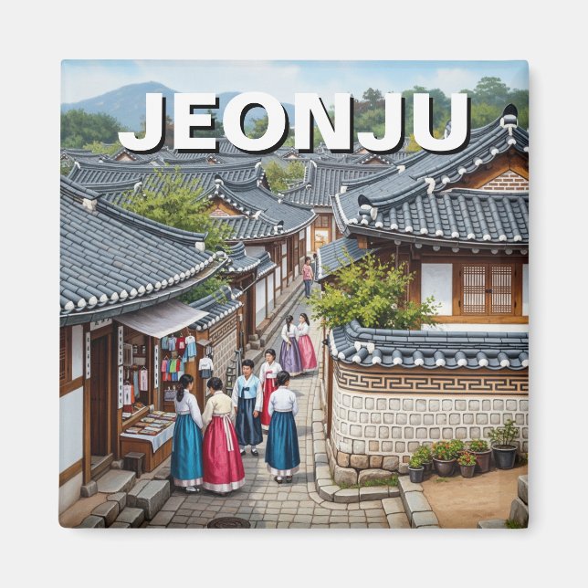 Imán Jeonju Hanok Village Corea del Sur (Frente)
