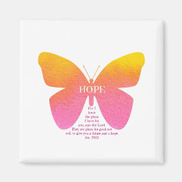 Imán Jeremiah 29:11 Hope Butterfly Magnet