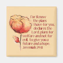 Jeremiah 29:11 Magnet — Porque conozco los planes.