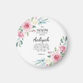 Imán Jeremiah 29:11 Rosa Rosa Personalizada