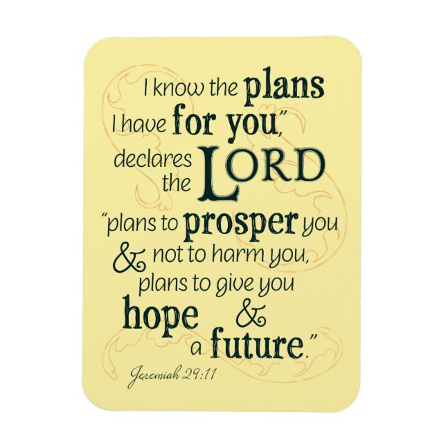 Imán Jeremías 29:11 Conozco los planes que tengo para t (Vertical)