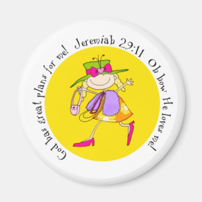 Imán Jeremías 29:11 Magnet (Frente)