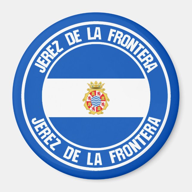 Imán Jerez de la Frontera Round Emblem (Frente)