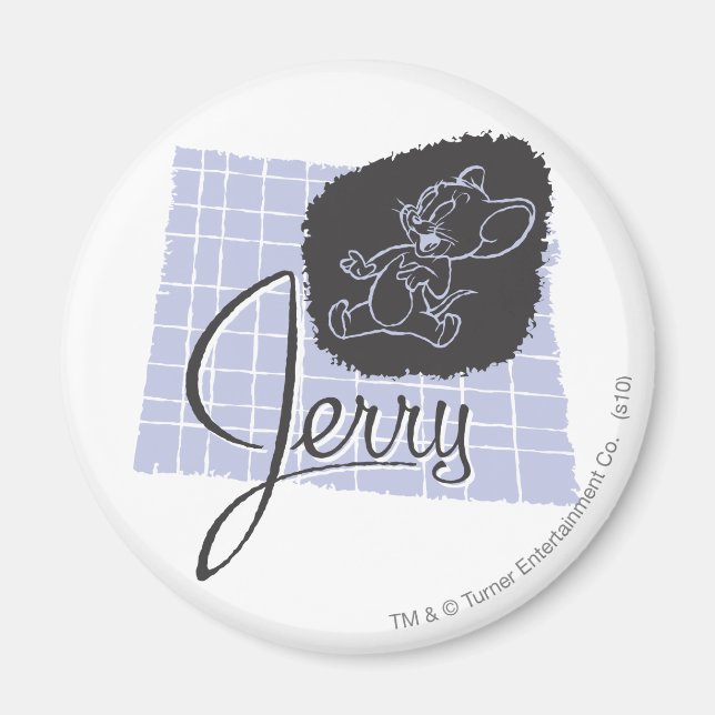 Imán Jerry Black and Blue Script (Frente)