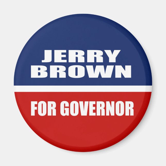 IMÁN JERRY BROWN PARA GOBERNADOR (Frente)