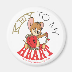 Imán Jerry Mouse "Key To My Heart" Valentine