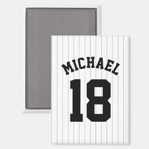 Imán Jersey de béisbol con nombre y número personalizad