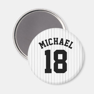 Imán Jersey de béisbol con nombre y número personalizad