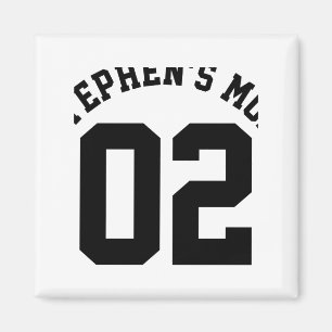 Imán Jersey de béisbol personalizado con nombre de niño
