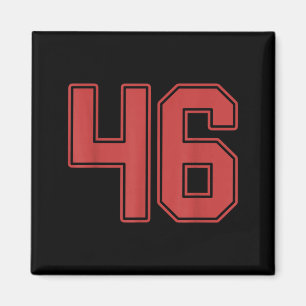 Imán Jersey Número Rojo 46 Uniforme de Jugador #46