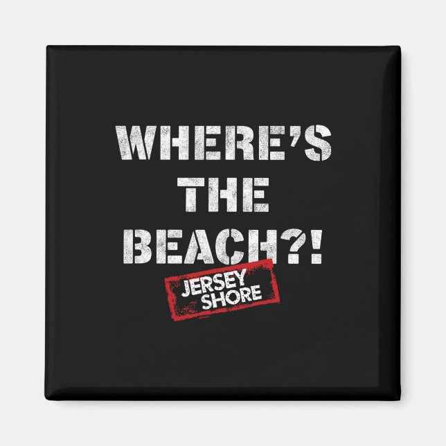 Imán Jersey Shore - Dónde está la playa  (Frente)