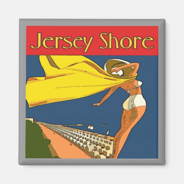 Imán Jersey Shore Vintage (Frente)