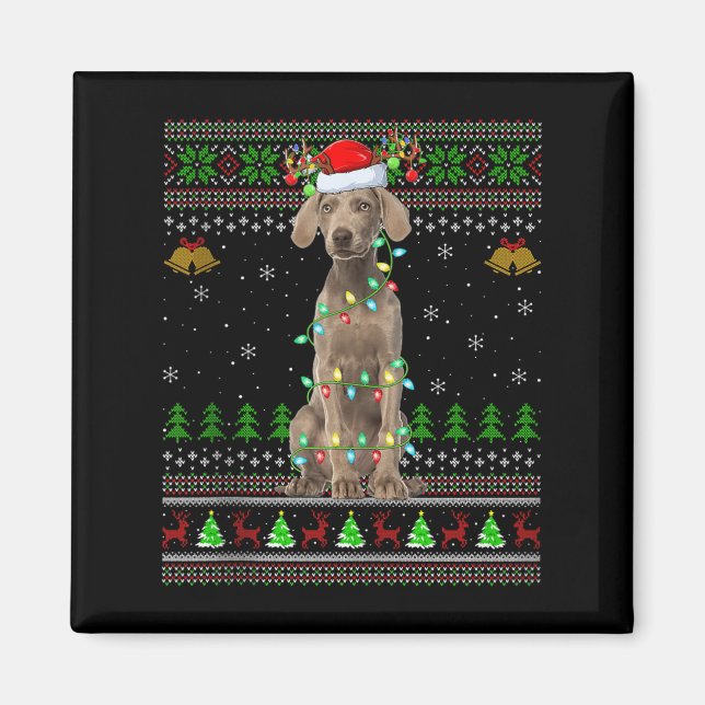 Imán Jerseys Navideños Feos de Perro de Ganado Australi (Frente)