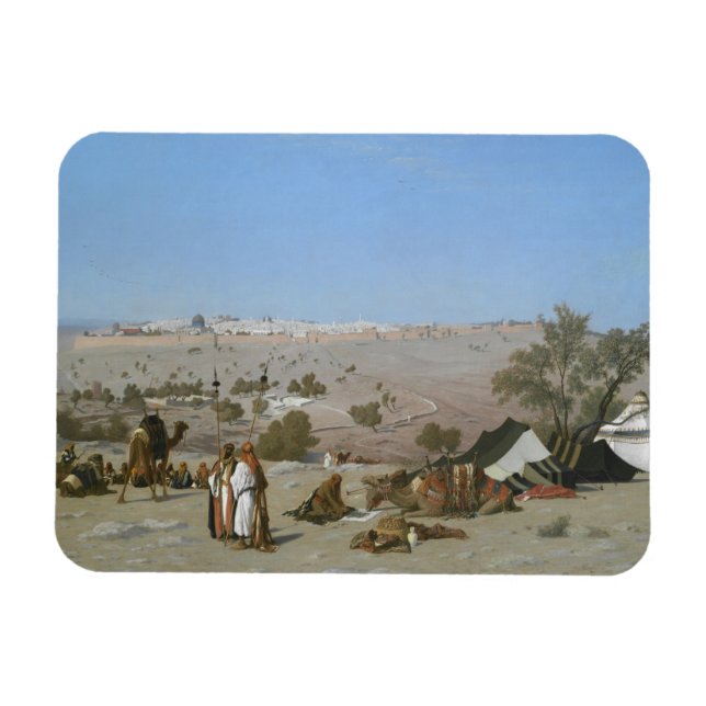 Imán Jerusalén desde el Monte de los Olivos | 1880 (Horizontal)