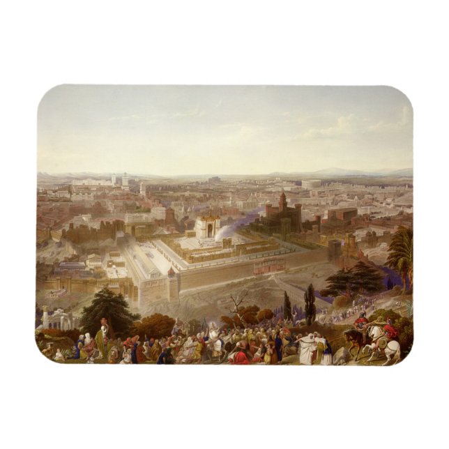 Imán Jerusalén en su abuela, grabada por Charles Mot (Horizontal)