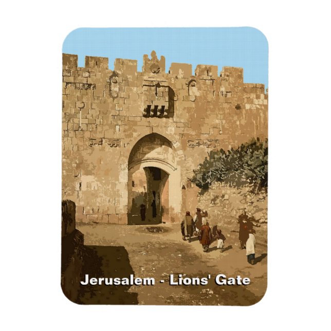 Imán Jerusalén: Puerta de los Leones (Vertical)