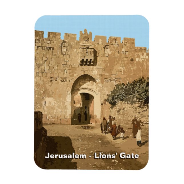 Imán Jerusalén: Puerta de los Leones (Vertical)