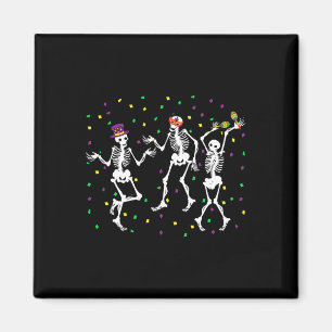 Imán Jester Skeleton Danzando el Carnaval de los Huesos